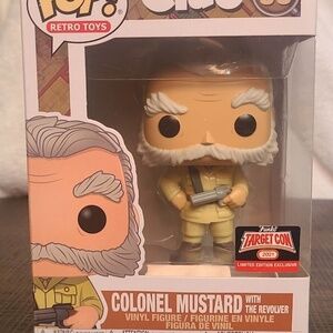 Funko Pop Colonel Mustard With The Revolver Target Con 2021 Limited Edition Clue
